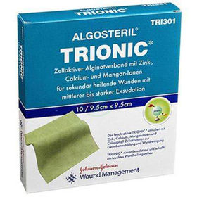 PictureTrionic Algosteril alginatna obloga s tremi ioni 9,5x9,5 cm, 10 kom. 