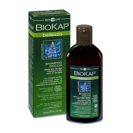 Biokap šampon za lase in telo za pogosto umivanje z riževimi proteini, 200 mL