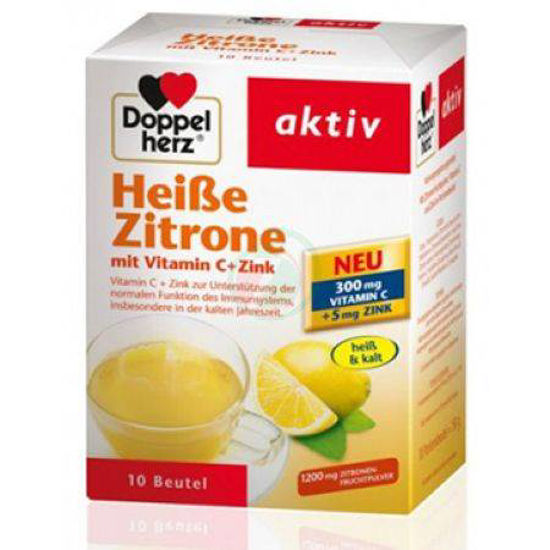 Doppel Herz vroči napitek limona+vitamin C+cink, 10 vrečk