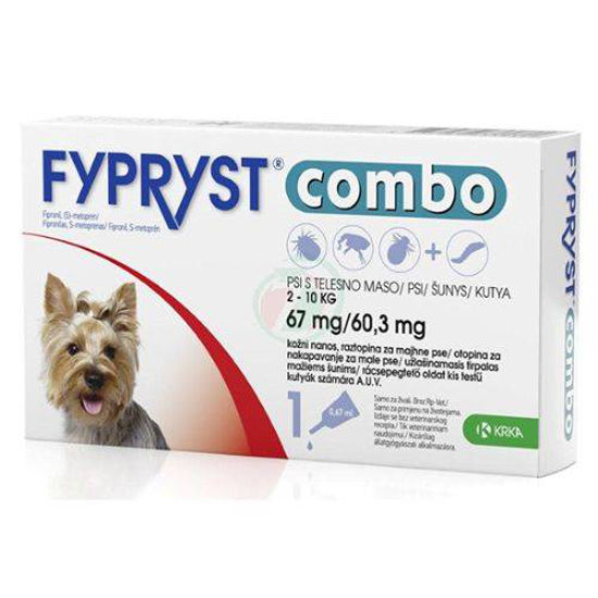 Fypryst Combo 67 mg/60,3 mg kožne kapljice za pse od 2 - 10 kg