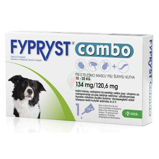 Fypryst Combo 134 mg/120,6 mg kožne kapljice za pse od 10 - 20 kg