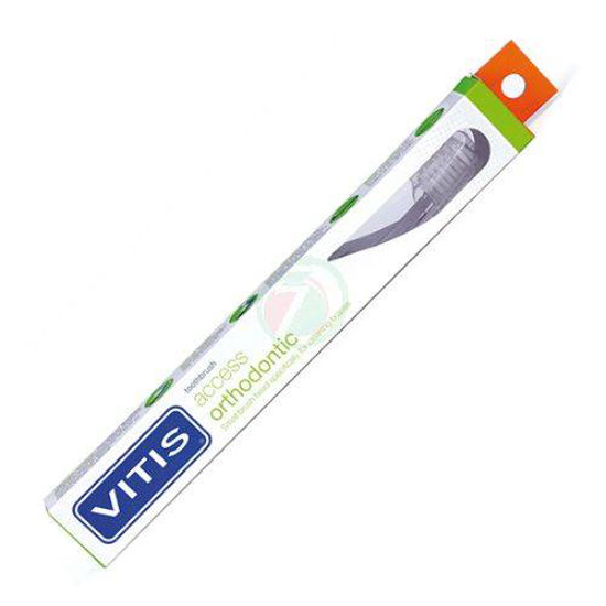 Dentaid Vitis Orthodontic Access majhna zobna ščetka za uporabnike zobnih zapon, 1 ščetka