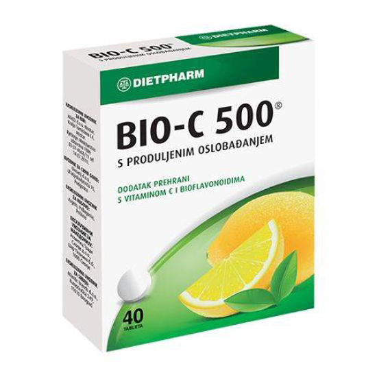 Dietpharm Bio-C 500 tablete s podaljšanim sproščanjem, 40 tablet