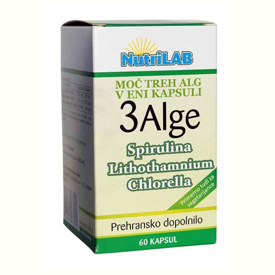 Nutrilab 3 Alge, 60 vegetarijanskih kapsul