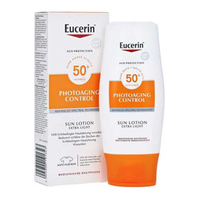 PictureEucerin Sun Photoaging Control ekstra lahek losjon za zaščito suhe kože pred soncem ZF50+, 150 mL