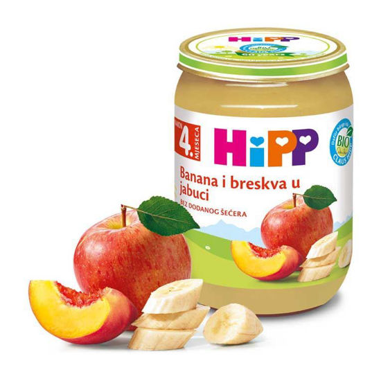 Hipp kašica jabolka, banane in breskve, 190 g