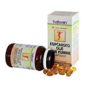 PictureHafesan egipčansko olje Črne kumine 500 mg, 60 kapsul ali KOMPLET