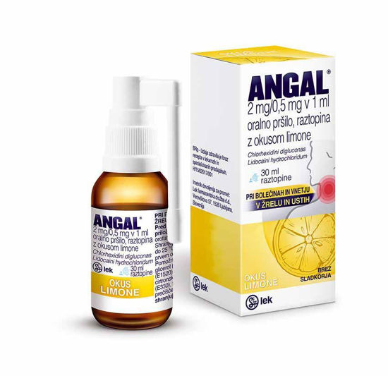 Angal S oralno pršilo/raztopina z okusom LIMONE, 30 mL