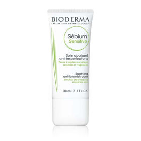 PictureBioderma Sebium Sensitive pomirjujoča nega za občutljivo, aknasto kožo, 30 mL