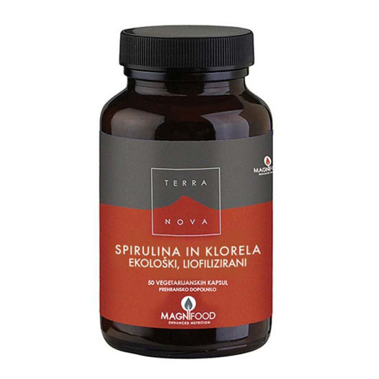 TerraNova Spirulina in Klorela, 50 kapsul