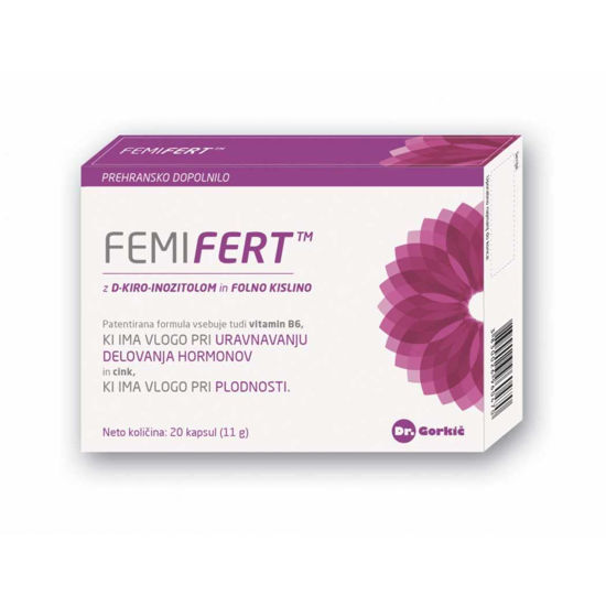 Femifert inositol + folna kislina, 20 kapsul