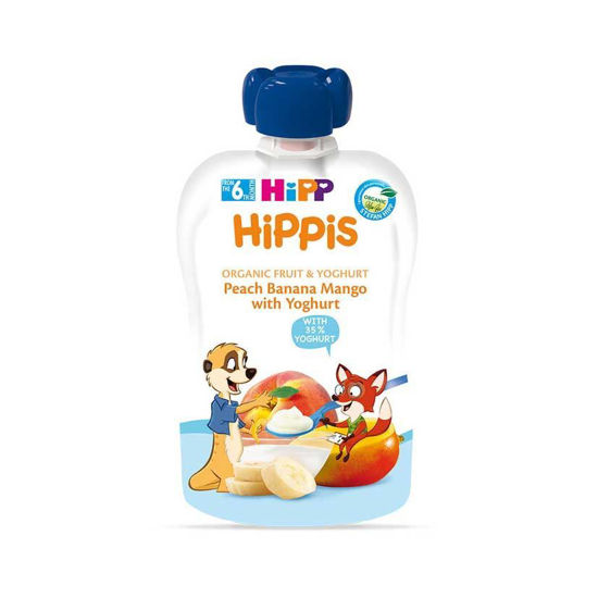 HiPP HiPPis Bio Breskve, banane, mango z jogurtom, 100 g
