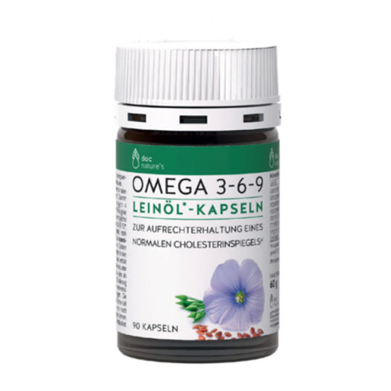 Doc Nature’s omega 3-6-9 laneno olje, 90 kapsul
