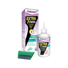 PictureParanit Extra Strong šampon za odstranjevanje in zaščito pred naglavnimi ušmi in gnidami ter glavnik, 200 mL