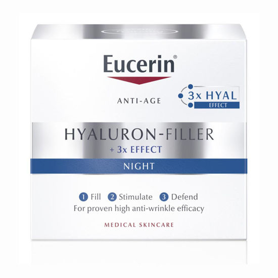 Eucerin Hyaluron-Filler nočna krema proti gubam za vse tipe kože, 50 mL