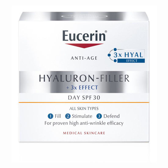 Eucerin Hyaluron-Filler dnevna krema za vse tipe kože z ZF 30, 50 mL