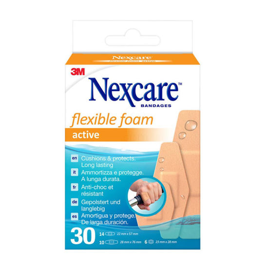 Nexcare Active obliži s prožno peno, 30 obližev