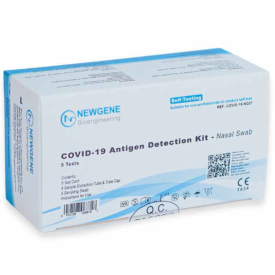 NewGene antigenski COVID test, 5 testov