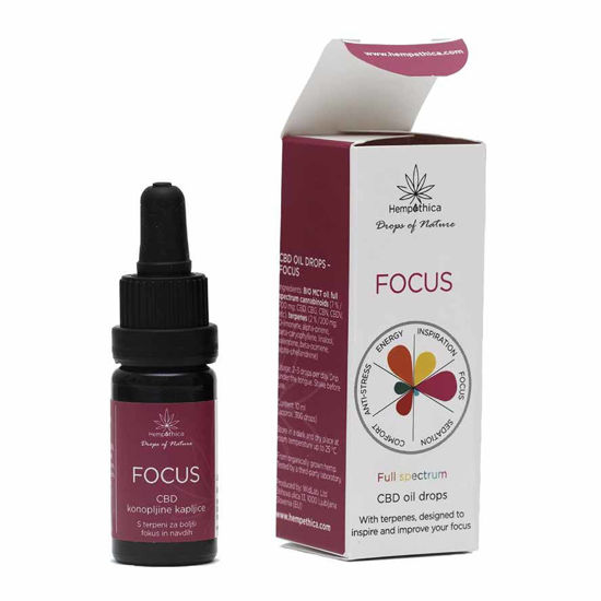 Hempethica CBD kapljice Focus, 10 mL