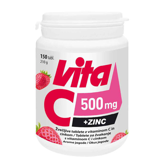 Vitabalans Vita C 500 mg + Zinc, 150 žvečljivih tablet