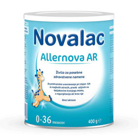 PictureNovalac Allernova AR (0-36 mesec) mleko za dojenčke preobčutljive za beljakovine kravjega mleka, 400 g