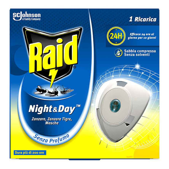 Raid night & day vložek za aparat namenjen odstranjevanju navadnih in tigrastih komarjev, 1 kom