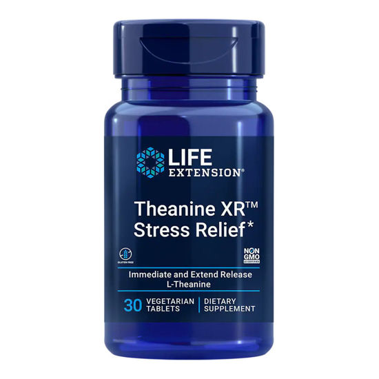 LifeExtension Theanine XR Stress Relief pri stresu, 30 tablet