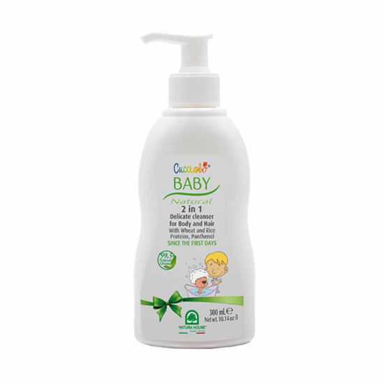 Cucciolo Baby Natural čistilna nega 2 v 1 za lase in telo, 300 mL