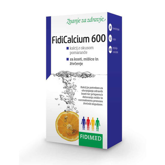 FidiCalcium 600, 20 šumečih tablet