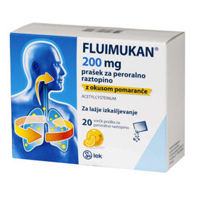 PictureFluimukan 200 mg prašek za peroralno raztopino - pomaranča, 20 vrečk