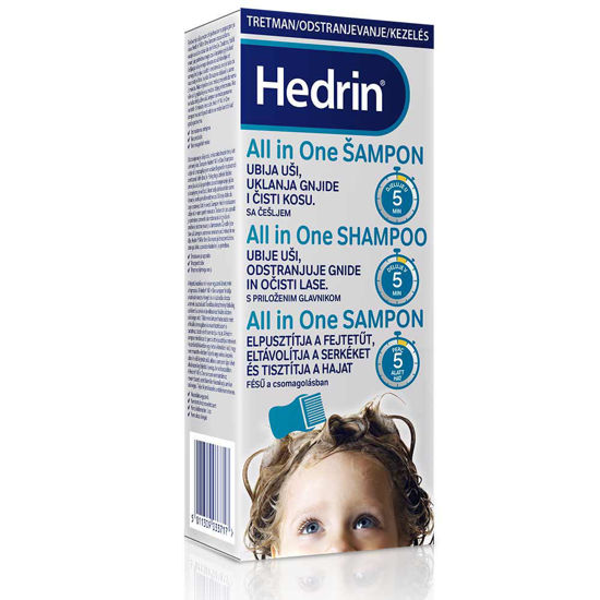 Hedrin All in One šampon za odstranjevanje uši in gnid, 100 ali 200 mL