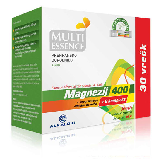 Multi Essence Magnezij 400 + B kompleks, 30 vrečic